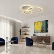 Lampadario a LED con telecomando LUCY 45W, 3 Cerchi, Luce Fredda/Calda/Neutra, Dimmerabile, Lampadario a LED Bianco con telecomando Titolo predefinito Alessandro Design