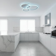 Lampadario a LED con telecomando LUCY 45W, 3 Cerchi, Luce Fredda/Calda/Neutra, Dimmerabile, Lampadario a LED Bianco con telecomando Titolo predefinito Alessandro Design