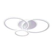 Lampadario a LED con telecomando LUCY 69W, 4 Cerchi, Luce Fredda/Calda/Neutra, Dimmerabile, Lampadario a LED con telecomando Bianco Titolo predefinito Alessandro Design
