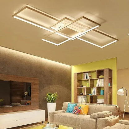 Lampadario LED con telecomando LANDYN 78W, Luce Fredda/Calda/Neutra, Dimmerabile, Lampadari LED Bianchi con Telecomando Titolo predefinito Alessandro Design