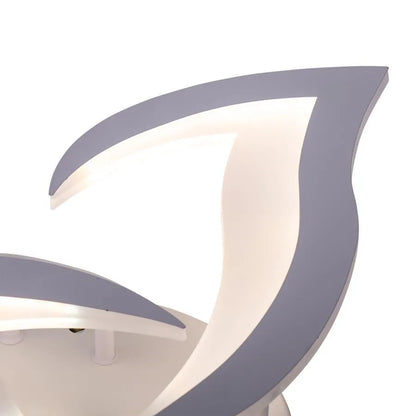 Lampadario a LED con telecomando LOTUS 32W, 3 Petali, Luce Fredda/Calda/Neutra, Dimmerabile, Lampadario a LED Bianco con telecomando Titolo predefinito Alessandro Design