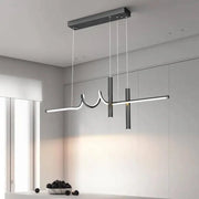 Lampadario LED a sospensione con telecomando DANNA 36W, Luce Fredda/Calda/Neutra, Dimmerabile, Nero, Lampadari LED con Telecomando Titolo predefinito Alessandro Design