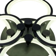 Lampadario LED con telecomando ALANI 152W, 6 Cerchi, Luce Fredda/Calda/Neutra, Dimmerabile, Nero Lampadari LED con Telecomando Titolo predefinito Alessandro Design
