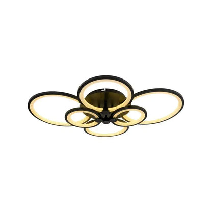 Lampadario LED con telecomando ALANI 152W, 6 Cerchi, Luce Fredda/Calda/Neutra, Dimmerabile, Nero Lampadari LED con Telecomando Titolo predefinito Alessandro Design