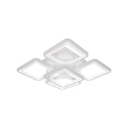 Lampadario a LED con telecomando FELY 80W, 5 Quadrati, Luce Fredda/Calda/Neutra, Dimmerabile, Lampadario a LED con telecomando Bianco Titolo predefinito Alessandro Design
