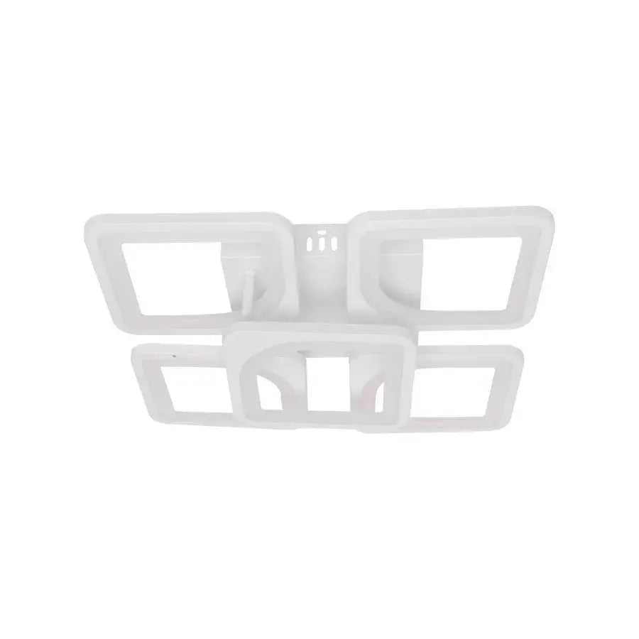 Lampadario a LED con telecomando FELY 80W, 5 Quadrati, Luce Fredda/Calda/Neutra, Dimmerabile, Lampadario a LED con telecomando Bianco Titolo predefinito Alessandro Design