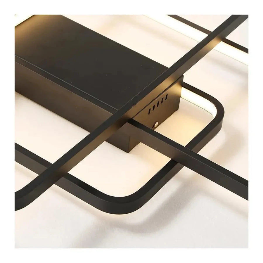 IANUSIS Lampadario LED con telecomando 95W, 3 Elementi, Luce Fredda/Calda/Neutra, Dimmerabile, Nero Lampadari LED con Telecomando Titolo predefinito Alessandro Design
