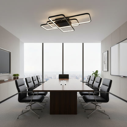 IANUSIS Lampadario LED con telecomando 95W, 3 Elementi, Luce Fredda/Calda/Neutra, Dimmerabile, Nero Lampadari LED con Telecomando Titolo predefinito Alessandro Design