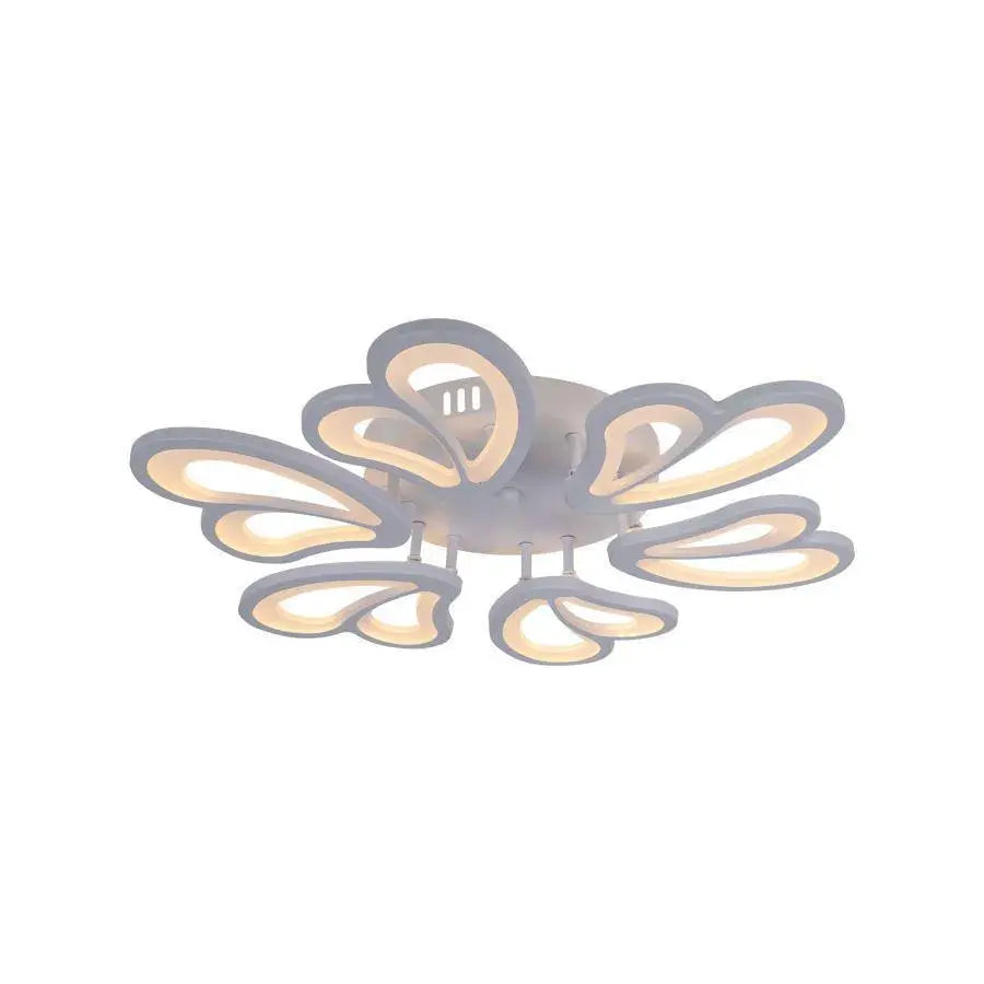 Lampadario a LED con telecomando BLOSSOM 78W, 6 Petali, Diametro 60cm, Luce Fredda/Calda/Neutra, Dimmerabile, Lampadario a LED Bianco con telecomando Titolo predefinito Alessandro Design