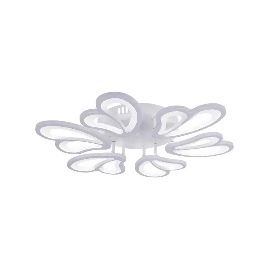 Lampadario a LED con telecomando BLOSSOM 78W, 6 Petali, Diametro 60cm, Luce Fredda/Calda/Neutra, Dimmerabile, Lampadario a LED Bianco con telecomando Titolo predefinito Alessandro Design