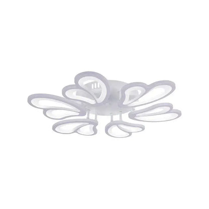Lampadario a LED con telecomando BLOSSOM 78W, 6 Petali, Diametro 60cm, Luce Fredda/Calda/Neutra, Dimmerabile, Lampadario a LED Bianco con telecomando Titolo predefinito Alessandro Design
