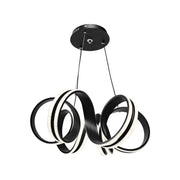 Lampadario LED a sospensione con telecomando INFINITY TWIST 180W, Ondulata, Luce Fredda/Calda/Neutra, Dimmerabile, Nero, Altezza Regolabile Lampadari Moderni Titolo predefinito Alessandro Design