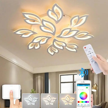 Lampadario a LED con telecomando LILY 147W, 12 Elementi, Luce Fredda/Calda/Neutra, Dimmerabile, Lampadario a LED Bianco con telecomando Titolo predefinito Alessandro Design