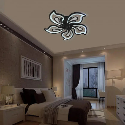 Lampadario LED con telecomando GLORIOSA 150W, 5 Petali, Luce Fredda/Calda/Neutra, Dimmerabile, Nero Lampadari LED con Telecomando Titolo predefinito Alessandro Design