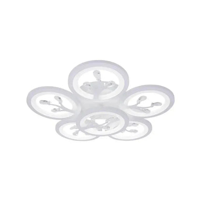 Lampadario a LED con telecomando e cristallo DAISY 78W, 6 Elementi, Luce Fredda/Calda/Neutra, Dimmerabile, Lampadario a LED Bianco con telecomando Titolo predefinito Alessandro Design