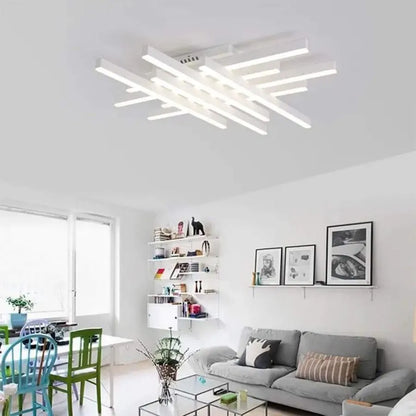 Lampadario a LED con telecomando MORA 160W, 8 Elementi, Lineare, Luce Fredda/Calda/Neutra, Dimmerabile, Lampadario a LED Bianco con telecomando Titolo predefinito Alessandro Design