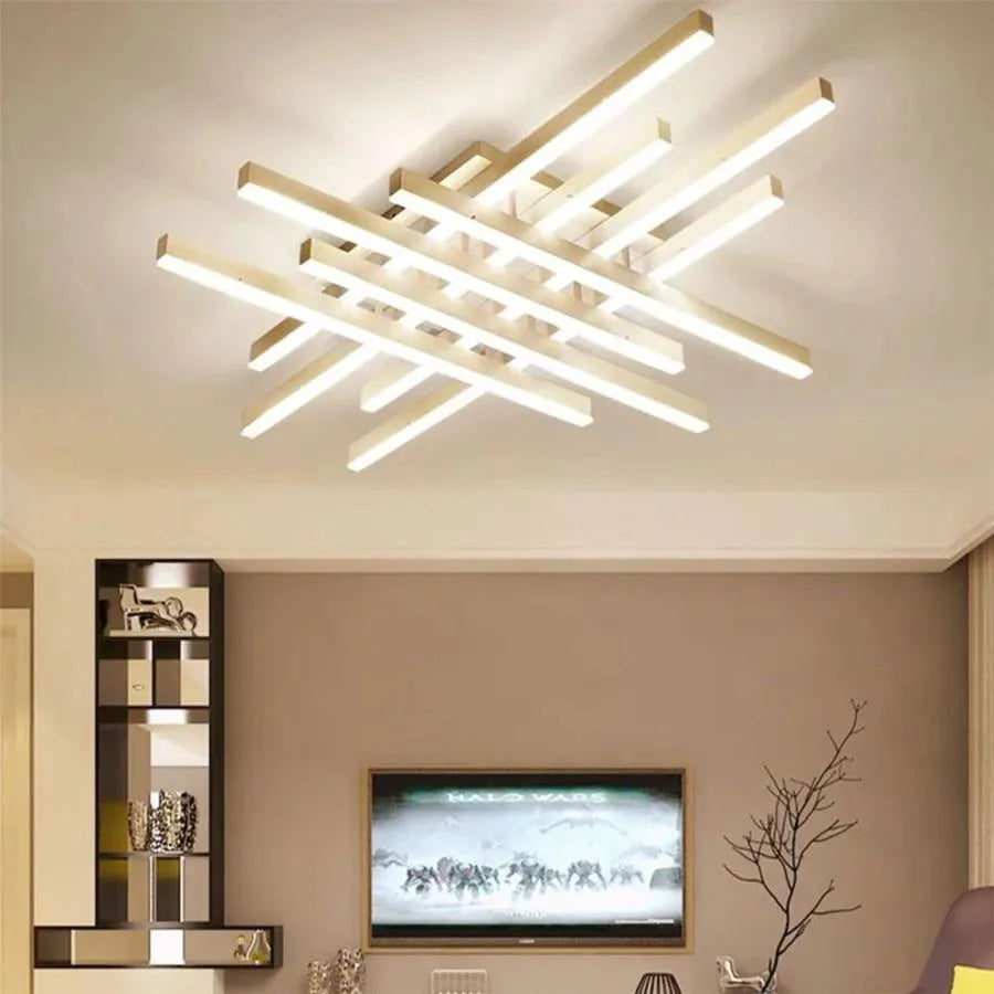Lampadario a LED con telecomando MORA 160W, 8 Elementi, Lineare, Luce Fredda/Calda/Neutra, Dimmerabile, Lampadario a LED Bianco con telecomando Titolo predefinito Alessandro Design