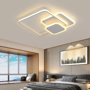 Lampadario a LED con telecomando ANEMONA 75W, 3 Quadrati, Luce Fredda/Calda/Neutra, Dimmerabile, Lampadario a LED Bianco con telecomando Titolo predefinito Alessandro Design