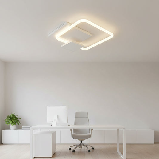 Lampadario a LED con telecomando ANEMONA 75W, 3 Quadrati, Luce Fredda/Calda/Neutra, Dimmerabile, Lampadario a LED Bianco con telecomando Titolo predefinito Alessandro Design