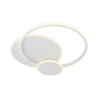 Lampadario a LED con telecomando SILVIAN, 58W, 3 Cerchi, Luce Fredda/Calda/Neutra, Dimmerabile, Lampadario a LED Bianco con telecomando Titolo predefinito Alessandro Design