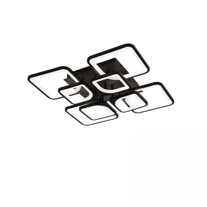 Lampadario a LED con telecomando FELY 192W, 8 Quadrati, Luce Fredda/Calda/Neutra, Dimmerabile, Lampadario a LED Bianco con telecomando Titolo predefinito Alessandro Design