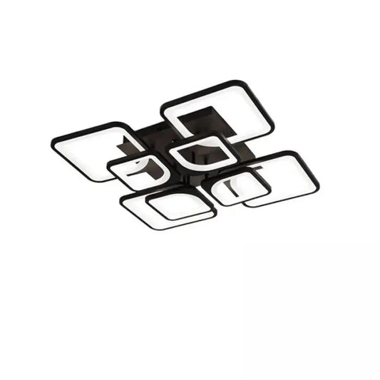 Lustra LED cu telecomanda FELY 192W, 8 Patrate, lumina Rece/Calda/Neutra, Dimabila, Alb Lustre LED cu Telecomanda Default Title Alessandro Design