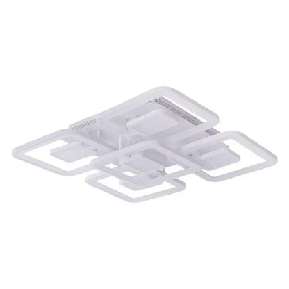 Lampadario a LED con telecomando FELIX 119W, 5 Quadrati, Luce Fredda/Calda/Neutra, Dimmerabile, Lampadario a LED Bianco con telecomando Titolo predefinito Alessandro Design