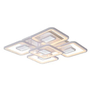 Lampadario a LED con telecomando FELIX 119W, 5 Quadrati, Luce Fredda/Calda/Neutra, Dimmerabile, Lampadario a LED Bianco con telecomando Titolo predefinito Alessandro Design