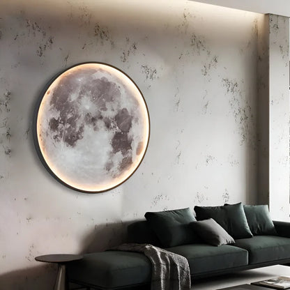 Lampada Decorativa da Parete a LED con Telecomando, Moon 34W Diametro 50CM Luce Calda Neutra Fredda 3000/4000/6000K Lampadari LED con Telecomando Titolo predefinito Alessandro Design