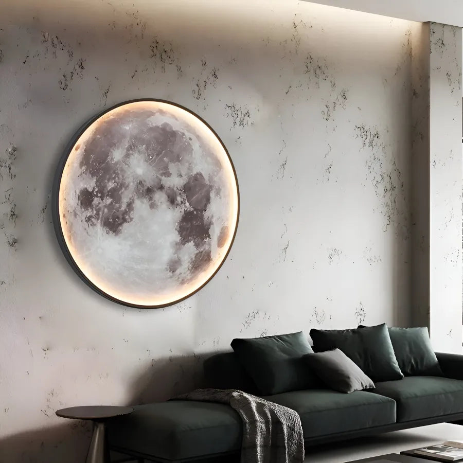Lampada Decorativa da Parete a LED con Telecomando, Moon 34W Diametro 50CM Luce Calda Neutra Fredda 3000/4000/6000K Lampadari LED con Telecomando Titolo predefinito Alessandro Design