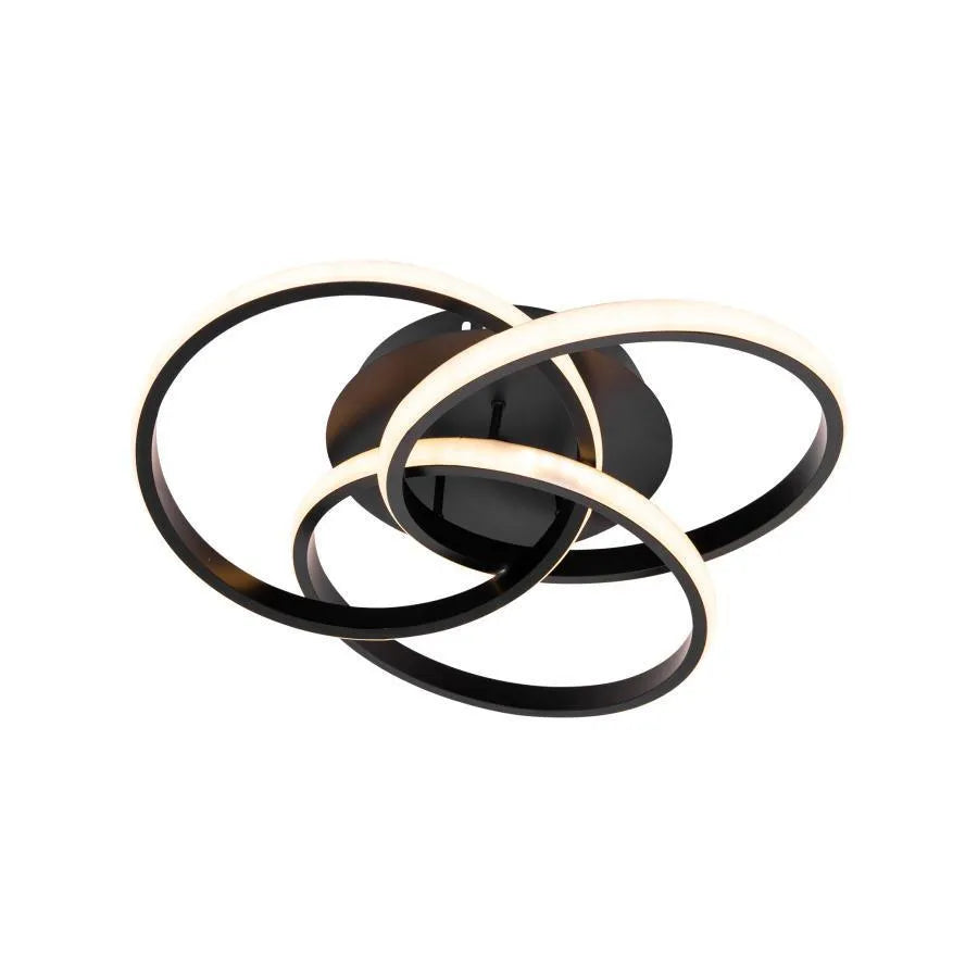 Lampadario LED con telecomando VECTOR VORTEX 96W, 3 Elementi, Luce Fredda/Calda/Neutra, Dimmerabile, Nero Lampadari LED con Telecomando Titolo predefinito Alessandro Design