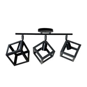 Lustra FORMA CUB -STRUKTUR Trio, 3xE27, Negru, Metal Lustre Industrial Default Title Alessandro Design