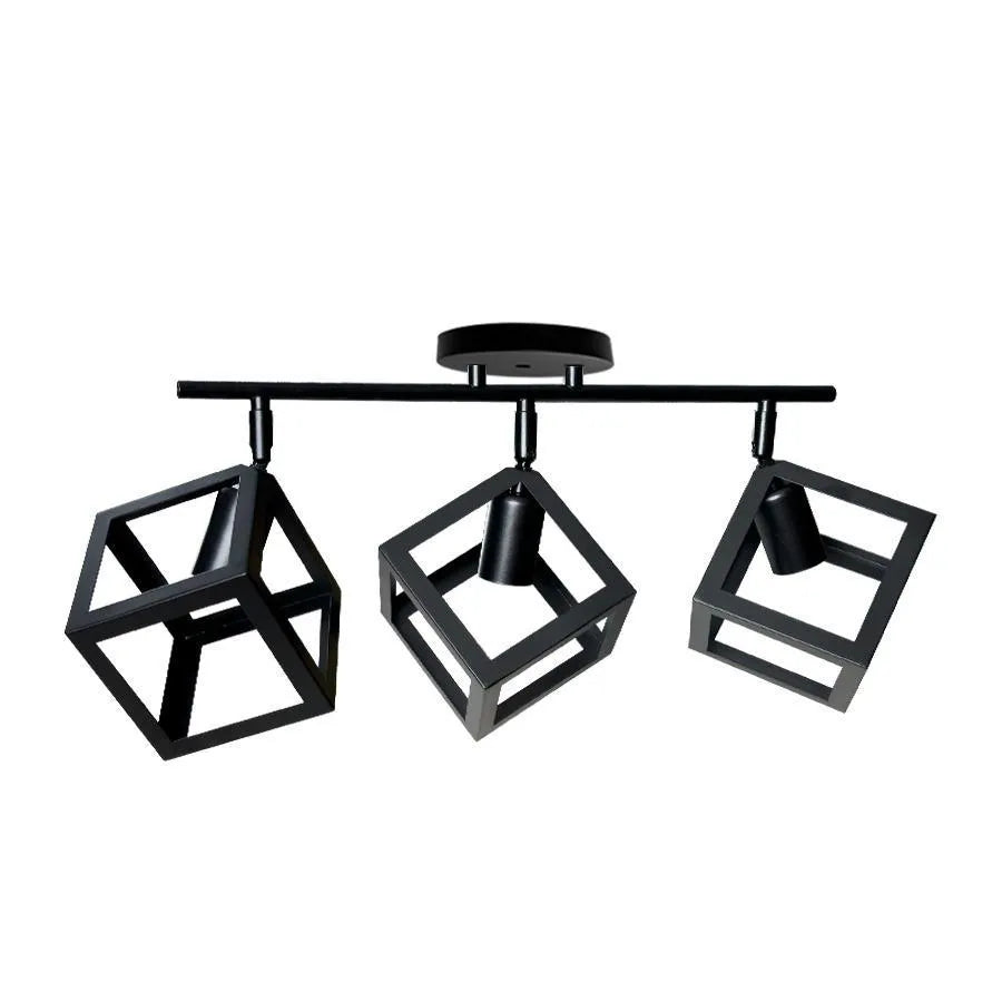 Lustra FORMA CUB -STRUKTUR Trio, 3xE27, Negru, Metal Lustre Industrial Default Title Alessandro Design