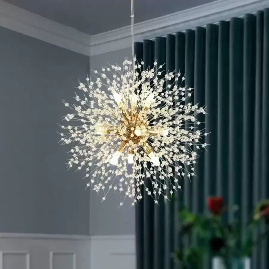 Lampadario in cristallo Schönbrunn, 9x G9, diametro 50 cm, oro lucido, altezza regolabile Lampadari moderni Titolo predefinito Alessandro Design