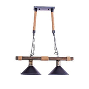 Lampadario tradizionale, 2xE27, marrone, metallo e corda Lampadario vintage Titolo predefinito Alessandro Design