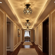Lampadario Vera, 1x E27, diametro 18 cm, nero, metallo e cristallo Lampadari classici Titolo predefinito Alessandro Design