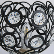 Lampadario Vera, 1x E27, diametro 18 cm, nero, metallo e cristallo Lampadari classici Titolo predefinito Alessandro Design