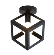Lampadario a forma di cubo - STRUKTUR Mono, 1x E27, Nero, Lampadari industriali in metallo Titolo predefinito Alessandro Design