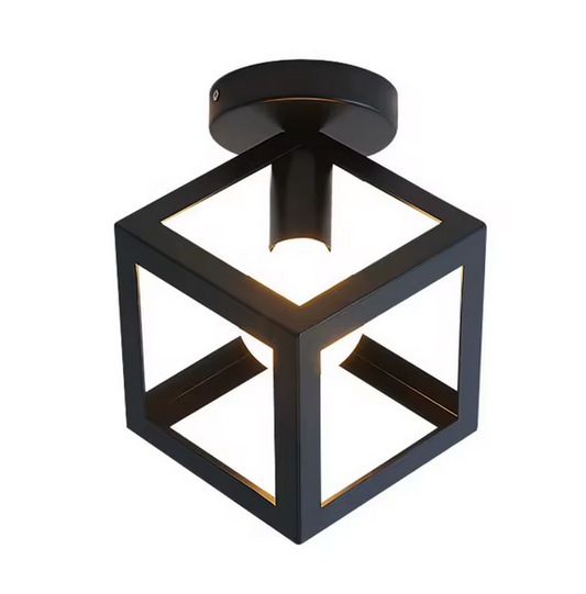 Lustra Forma Cub - STRUKTUR Mono, 1x E27, Negru, Metal Lustre Industrial Default Title Alessandro Design