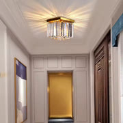 Lampadario Cristallo MARTINEZ Linear Luxe, Diametro 35cm, 4x E14, Candelabri Moderni Oro Lucido Titolo predefinito Alessandro Design