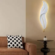 Lampada da parete a LED, piuma decorativa 85CM 31W Luce fredda/calda/neutra Lampade da parete per interni in oro bianco Titolo predefinito Alessandro Design
