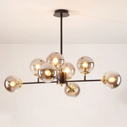 Lampadario Jermija con paralume, 8x E27, apparecchi di illuminazione in oro nero Titolo predefinito Alessandro Design