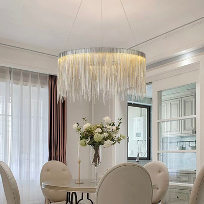 Lampadario LED a sospensione con telecomando ILLUMINA MAGNUS, 20W, Luce Fredda/Calda/Neutra, Dimmerabile, Argento