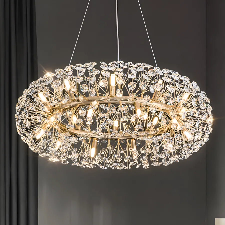 Lampadario in Cristallo SEGOVIA Magno 12x E14, Diametro 60cm, Oro Lucido, Altezza Regolabile Lampadari in Cristallo Titolo predefinito Alessandro Design