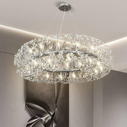 Lampadario di cristallo MINUET 12x G9, diametro 60 cm, argento lucido, altezza regolabile Lampadari di cristallo Titolo predefinito Alessandro Design