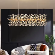 Lampadario di cristallo MINUET 9x G9, lunghezza 70 cm, oro lucido, altezza regolabile Lampadario di cristallo Titolo predefinito Alessandro Design