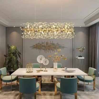 Lampadario di cristallo MINUET 9x G9, lunghezza 70 cm, oro lucido, altezza regolabile Lampadario di cristallo Titolo predefinito Alessandro Design
