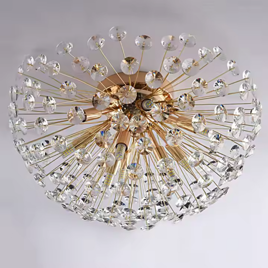 Candelabru Cristal MINUE, 4x G9, Diametru 35cm, Auriu Lucios Candelabre Cristal Default Title Alessandro Design