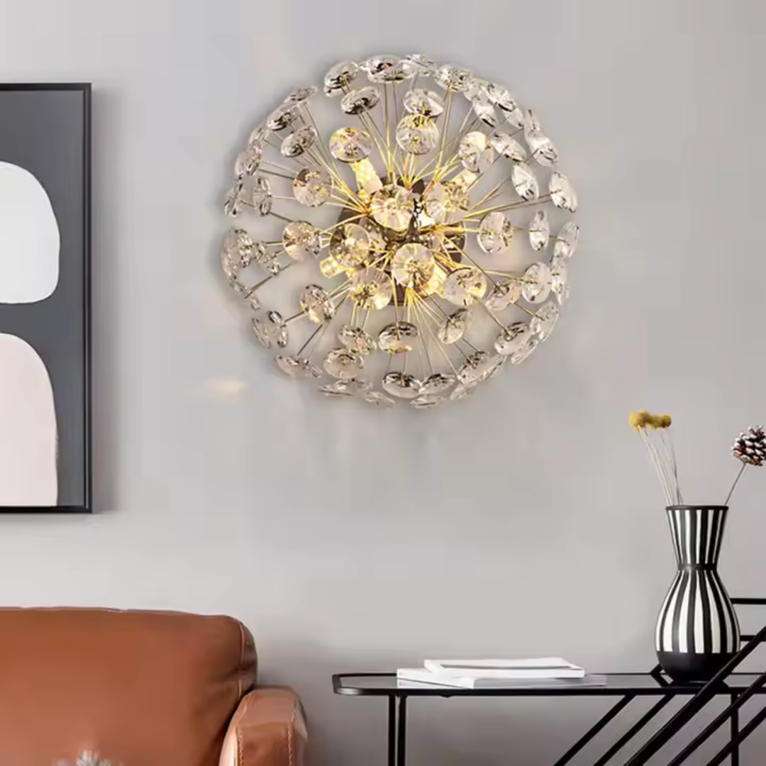 Candelabru Cristal MINUE, 4x G9, Diametru 35cm, Auriu Lucios Candelabre Cristal Default Title Alessandro Design