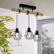 Lampadario Marcellus, 3x E27, Marrone Nero Lampadari industriali Titolo predefinito Alessandro Design